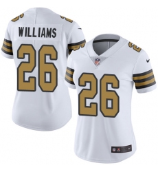 Women's Nike New Orleans Saints #25 P. J. Williams Limited White Rush Vapor Untouchable NFL Jersey