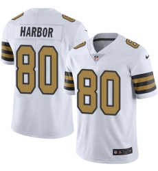 Youth Nike New Orleans Saints #85 Clay Harbor Limited White Rush Vapor Untouchable NFL Jersey