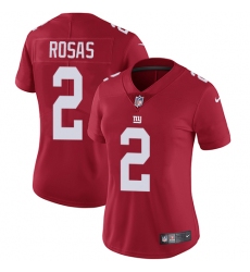 Women's Nike New York Giants #2 Aldrick Rosas Red Alternate Vapor Untouchable Limited Player NFL Jersey