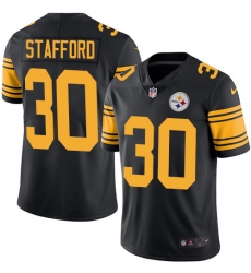 Youth Nike Pittsburgh Steelers #39 Daimion Stafford Limited Black Rush Vapor Untouchable NFL Jersey