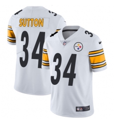 Men's Nike Pittsburgh Steelers #34 Cameron Sutton White Vapor Untouchable Limited Player NFL Jersey
