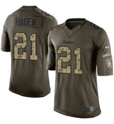 Men's Nike Pittsburgh Steelers #21 Joe Haden Elite Green Salute to Service NFL Jersey