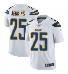 Men's Nike Los Angeles Chargers #25 Rayshawn Jenkins White Vapor Untouchable Limited Player NFL Jersey