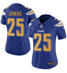 Women's Nike Los Angeles Chargers #3 Rayshawn Jenkins Limited Electric Blue Rush Vapor Untouchable NFL Jersey