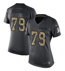 Women's Nike Los Angeles Chargers #79 Kenny Wiggins Limited Black 2016 Salute to Service NFL Jersey