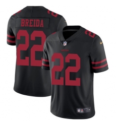 Youth Nike San Francisco 49ers #22 Matt Breida Black Vapor Untouchable Limited Player NFL Jersey