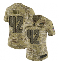 Women's Nike Seattle Seahawks #42 Delano Hill Limited Camo 2018 Salute to Service NFL Jersey