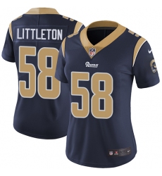 Women's Nike Los Angeles Rams #58 Cory Littleton Navy Blue Team Color Vapor Untouchable Limited Player NFL Jersey