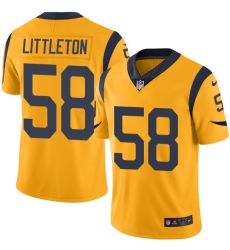 Youth Nike Los Angeles Rams #58 Cory Littleton Limited Gold Rush Vapor Untouchable NFL Jersey