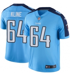 Youth Nike Tennessee Titans #64 Josh Kline Light Blue Team Color Vapor Untouchable Limited Player NFL Jersey