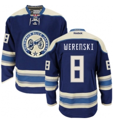 Youth Reebok Columbus Blue Jackets #8 Zach Werenski Authentic Navy Blue Third NHL Jersey