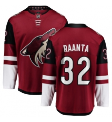 Men's Arizona Coyotes #32 Antti Raanta Fanatics Branded Burgundy Red Home Breakaway NHL Jersey