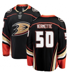 Men's Anaheim Ducks #50 Antoine Vermette Fanatics Branded Black Home Breakaway NHL Jersey