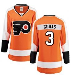 Women's Philadelphia Flyers #3 Radko Gudas Fanatics Branded Orange Home Breakaway NHL Jersey