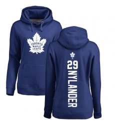 NHL Women's Adidas Toronto Maple Leafs #29 William Nylander Royal Blue Backer Pullover Hoodie