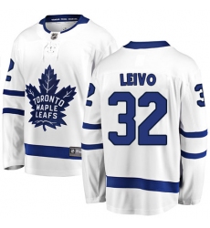 Men's Toronto Maple Leafs #32 Josh Leivo Fanatics Branded White Away Breakaway NHL Jersey