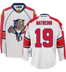 Men's Reebok Florida Panthers #19 Michael Matheson Authentic White Away NHL Jersey