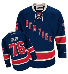 Women's Reebok New York Rangers #76 Brady Skjei Authentic Navy Blue Third NHL Jersey