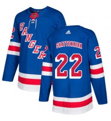 Youth Adidas New York Rangers #22 Kevin Shattenkirk Authentic Royal Blue Home NHL Jersey