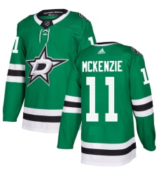Men's Adidas Dallas Stars #11 Curtis McKenzie Authentic Green Home NHL Jersey