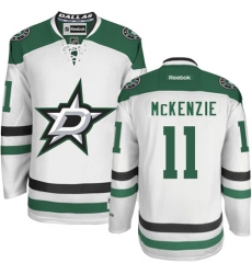 Men's Reebok Dallas Stars #11 Curtis McKenzie Authentic White Away NHL Jersey