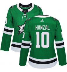 Women's Adidas Dallas Stars #10 Martin Hanzal Premier Green Home NHL Jersey