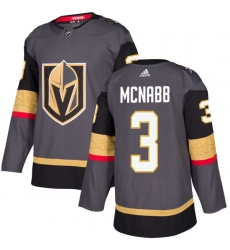 Men's Adidas Vegas Golden Knights #3 Brayden McNabb Premier Gray Home NHL Jersey