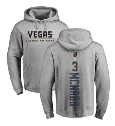 NHL Adidas Vegas Golden Knights #3 Brayden McNabb Gray Backer Pullover Hoodie