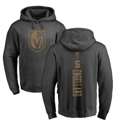 NHL Adidas Vegas Golden Knights #5 Deryk Engelland Charcoal One Color Backer Pullover Hoodie