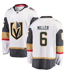 Youth Vegas Golden Knights #6 Colin Miller Authentic White Away Fanatics Branded Breakaway NHL Jersey
