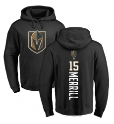 NHL Adidas Vegas Golden Knights #15 Jon Merrill Black Backer Pullover Hoodie