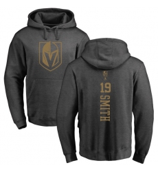 NHL Adidas Vegas Golden Knights #19 Reilly Smith Charcoal One Color Backer Pullover Hoodie