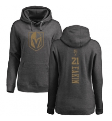 NHL Women's Adidas Vegas Golden Knights #21 Cody Eakin Charcoal One Color Backer Pullover Hoodie