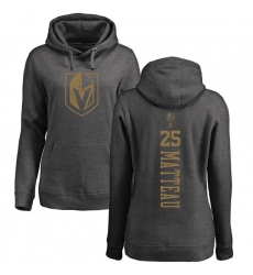 NHL Women's Adidas Vegas Golden Knights #25 Stefan Matteau Charcoal One Color Backer Pullover Hoodie