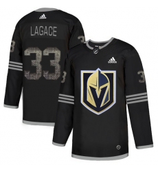 Men's Adidas Vegas Golden Knights #33 Maxime Lagace Black Authentic Classic Stitched NHL Jerseyey