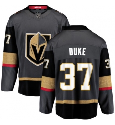 Youth Vegas Golden Knights #37 Reid Duke Authentic Black Home Fanatics Branded Breakaway NHL Jersey