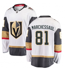 Youth Vegas Golden Knights #81 Jonathan Marchessault Authentic White Away Fanatics Branded Breakaway NHL Jersey