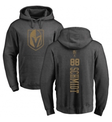 NHL Adidas Vegas Golden Knights #88 Nate Schmidt Charcoal One Color Backer Pullover Hoodie