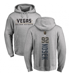 NHL Adidas Vegas Golden Knights #92 Tomas Nosek Gray Backer Pullover Hoodie