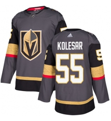 Youth Adidas Vegas Golden Knights #55 Keegan Kolesar Authentic Gray Home NHL Jersey