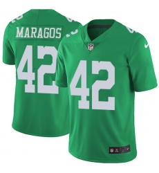 Youth Nike Philadelphia Eagles #42 Chris Maragos Limited Green Rush Vapor Untouchable NFL Jersey