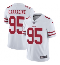 Youth Nike San Francisco 49ers #95 Tank Carradine White Vapor Untouchable Limited Player NFL Jersey