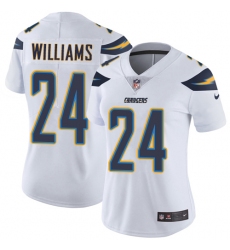 Women's Nike Los Angeles Chargers #24 Trevor Williams White Vapor Untouchable Limited Player NFL Jersey
