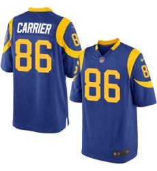 Men's Nike Los Angeles Rams #86 Derek Carrier Game Royal Blue Alternate NFL Jersey