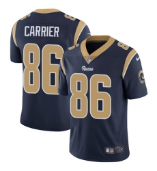 Youth Nike Los Angeles Rams #86 Derek Carrier Navy Blue Team Color Vapor Untouchable Limited Player NFL Jersey