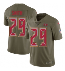 Men's Nike Tampa Bay Buccaneers #29 Ryan Smith Limited Olive 2017 Salute to Service NFL Jersey