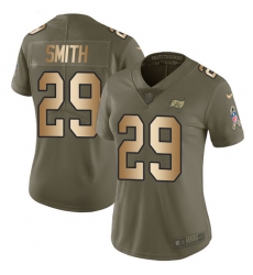 Women's Nike Tampa Bay Buccaneers #29 Ryan Smith Limited Olive/Gold 2017 Salute to Service NFL Jersey