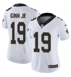 Women's Nike New Orleans Saints #19 Ted Ginn Jr White Vapor Untouchable Limited Player NFL Jersey