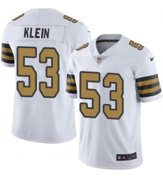 Youth Nike New Orleans Saints #53 A.J. Klein Limited White Rush NFL Jersey