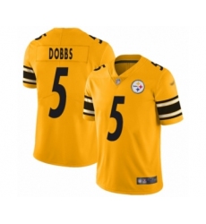 Women's Pittsburgh Steelers #5 Joshua Dobbs Limited Gold Inverted Legend Football Jersey